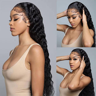 4C Edges 13X4 Human Hair Deep Wave Free Part Wig With Hd Lace | CLJHair