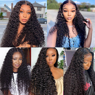 Bouncy Deep Wave 13x4 Transparent Lace Frontal Human Hair Wig | CLJHair