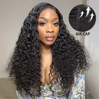 Breathable Cap Water Wave Human Hair Lace Wigs | CLJHair