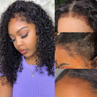 Curly 5X5 Hd Lace Human Hair Wig With 4C Edges Hairline | CLJHair