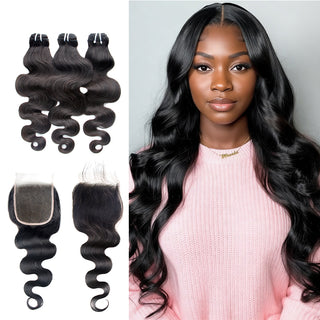 Raw Hair Body Wave Bundles With Closure Wholesale Package | CLJHair