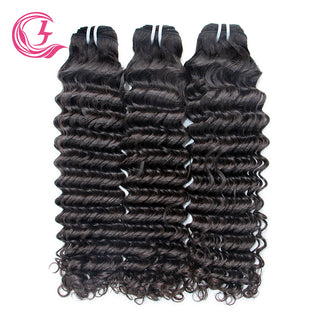 Unprocessed Raw Hair Deep Wave Bundle Natural black color | CLJHair