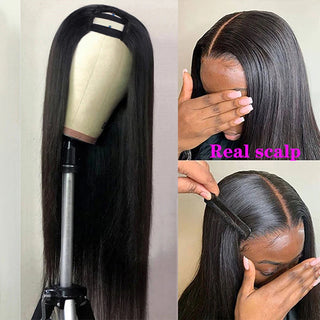 Straight U Part Wig Brazilian Human Hair Wigs For Women | CLJHair