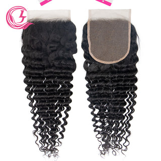 Cheap Brazilian Virgin Hair 3 Bundles With Closure Deep Wave | CLJHair