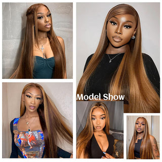 Highlight Piano Color 13x4 Lace Front Wig Long Straight Hair | CLJHair