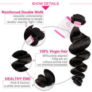 Brazilian Loose Wave Human Hair 3 Bundles Deals Black Friday | CLJHair