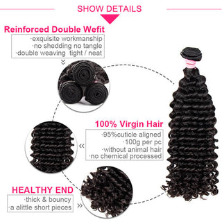 13x4 Lace Frontal Deep Wave With Best 4 Pcs Hair Weave To Buy | CLJHair