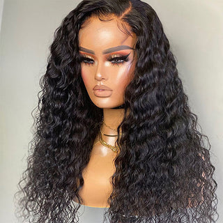 Breathable Cap Water Wave Human Hair Lace Wigs | CLJHair
