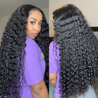 Human Hair Deep Wave Breathable Cap Wigs For African American | CLJHair