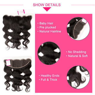 3 Pack Body Wave Bundles Human Hair With 13x4 Lace Frontal | CLJHair