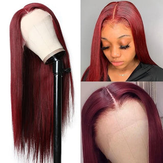 2024 Lace Front Wigs 99j Color With 16-30 Inch Silky Straight | CLJHair