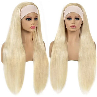613 Honey Blonde Headband Wig Straight Human Hair | CLJHair
