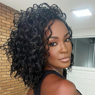 Loose Deep Wave Micro Ring Loop Feather Tip Crochet Hair | CLJHair