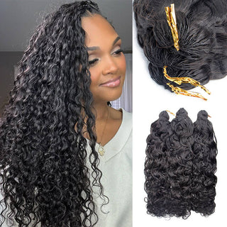 Natural Wave Feather Crochet Hair Extensions | CLJHair