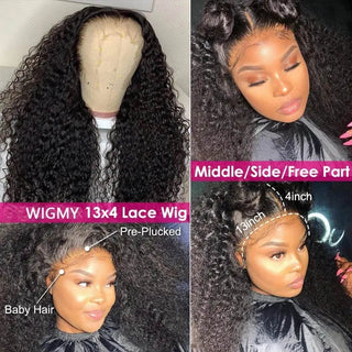 2024 Kinky Curly 13x4 Transparent Lace Frontal Human Hair Wig | CLJHair