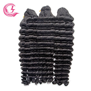 1B# Natural Color Deep Wave Crochet Hair | CLJHair