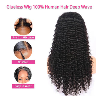 Deep Wave Wear Go Lace Front Wigs Pre-Plucked Glueless Wig with 13x4 HD | CLJHair