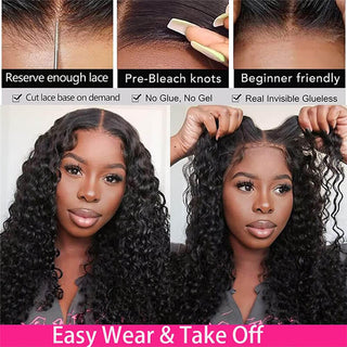 Wear Go water wave Lace Wigs Glueless Pre Cut 13x4 HD Lace Wigs Beginner Friendly | CLJHair