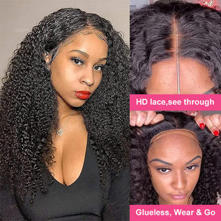 Cheap Glueless Curly Hd Lace Human Hair Wigs For Black Women | CLJHair