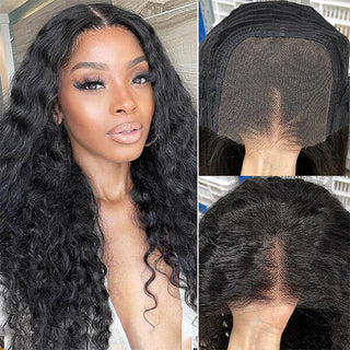 Wear And Go Hd Glueless Wigs Water Wave 4X4 Lace Closure Wig | CLJHair
