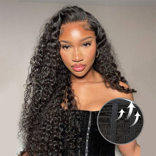 Human Hair Deep Wave Breathable Cap Wigs For African American | CLJHair