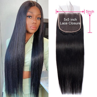 Melt 5X5 Hd Lace Closure Peruvian Straight Human Hair | CLJHair