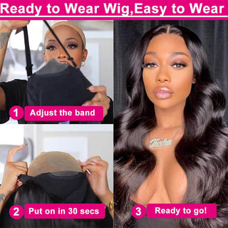 Wear Go Body Wave 13x4 Lace Front Wigs Pre Cut HD Lace Glueless Wig Natural Hairline | CLJHair