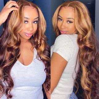 2024 Body Wave Wig #4/27 Ombre Colored With 180% Density | CLJHair