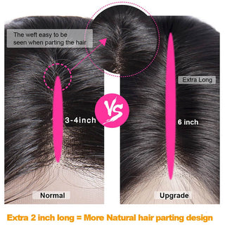 Body Wave Hair 2x6 Lace Closure Middle Part Human Hair | CLJHair
