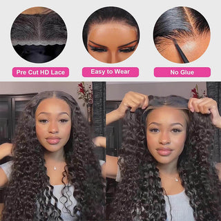 Deep Wave Wear Go Lace Front Wigs Pre-Plucked Glueless Wig with 13x4 HD | CLJHair