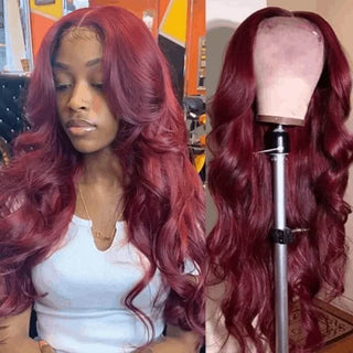 2024 99J Color 13x4 Body Wave Lace Wigs Human Hair for Sale | CLJHair