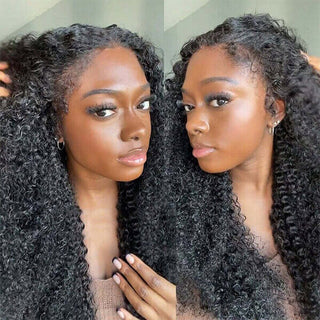4C Edges Short Curly 13X4 Lace Frontal Wigs For Black Women | CLJHair