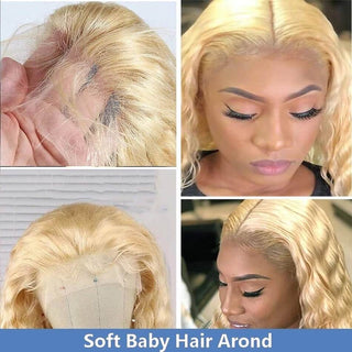 Deep Wave Blond Human Hair Wig Pre-Plucked With Baby Hair  | CLJHair