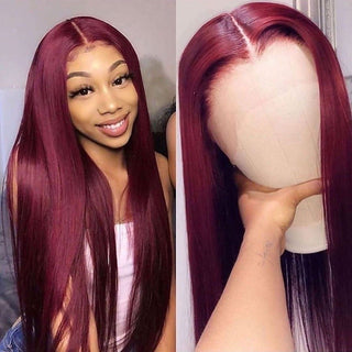2024 Lace Front Wigs 99j Color With 16-30 Inch Silky Straight | CLJHair