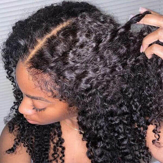 4C Edges Short Curly 13X4 Lace Frontal Wigs For Black Women | CLJHair