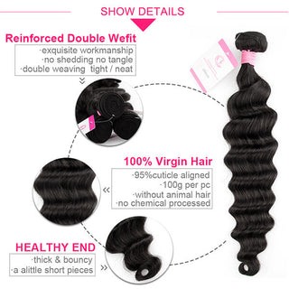 Virgin Loose Deep Brazilian Hair For Sale 3 Bundles Near Me | CLJHair