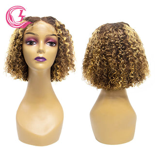 4x4 Transparent Closure Lace Water Wave Color Bob Wigs | CLJHAIR