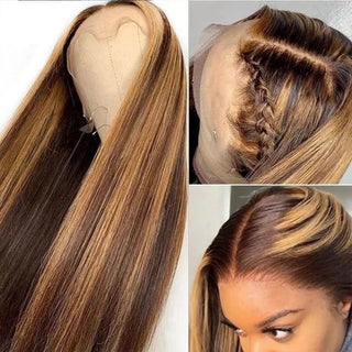 Highlight Piano Color 13x4 Lace Front Wig Long Straight Hair | CLJHair