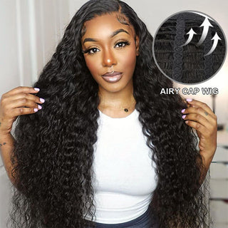 Natural Black Water Wave 13X4 Hd Wigs With Breathable Cap | CLJHair