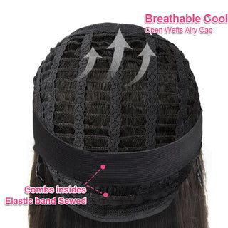 Natural Black Body Wave Breathable Cap 13X4 Hd Lace Front Wigs | CLJHair