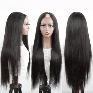 Straight V Part Wig Human Hair Wigs For Women No Leave Out Side Part Wig No Glue Hair Wig | CLJHair